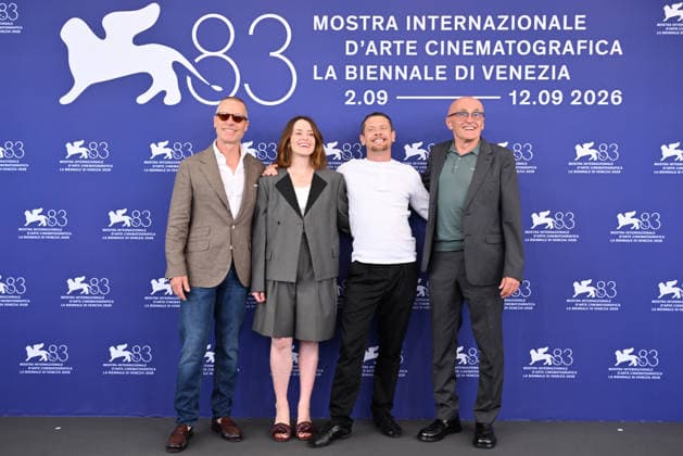 September 2, 2026, Venice, Rome, Italy: Guy Pearce, Claire Foy, Jack O Connell, and Danny Boyle during the photocall for the film Ink, 83 Venice Film Festival. Venice, September 2, 2026 Venice Italy  - ZUMAa289 20260902_zia_a289_105 Copyright: xMariaxLauraxAntonellix xAgfx