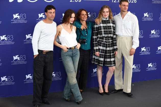 September 2, 2026, Venice Lido, Veneto, Italy: AARON ALTARAS, EMILIA SCHULE, ALINA MARAZZI, LUNA WEDLER and LUCAS ENGLANDER attend The Girl with the Leica photocall during the 83rd Venice Film Festival at Sala Grande in Venice Lido, Italy Venice Lido Italy  - ZUMAc179 20260902_zep_c179_126 Copyright: xMickaelxChavetx