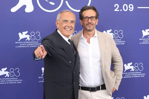 Alberto Barbera and Daniele Vicari at a photocall with the section juries at the 2026 Venice Biennale—the 83rd Venice International Film Festival—at the Palazzo del Casino in Venice, September 2, 2026 Foto:xA.xM.xTinghinox xFuturexImagex jurys_6905