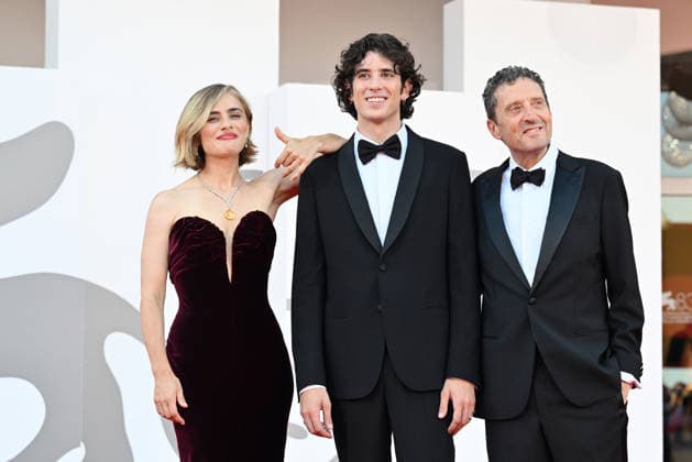 September 2, 2026, Venice, Rome, Italy: Nicolas Maupas, Greta Scarano, and Pietrangelo Buttafuoco during the red carpet for the film Ink and the opening ceremony, 83rd Venice Film Festival. Venice, September 2, 2026 Venice Italy  - ZUMAa289 20260902_zia_a289_187 Copyright: xMariaxLauraxAntonellix xAgfx