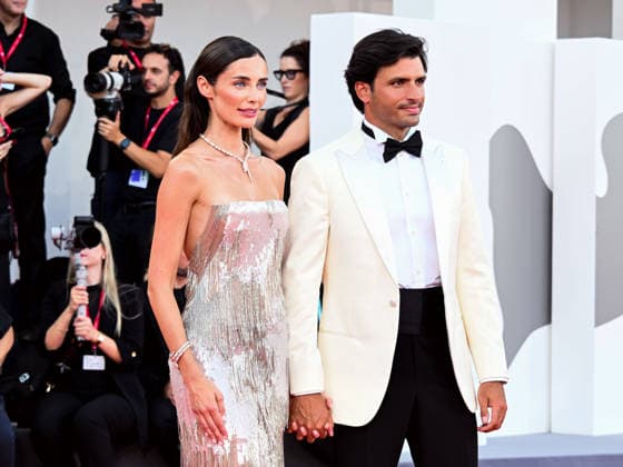 IPA88036729 - Venice, 83rd Venice International Film Festival 2026 - Night 1 - Opening Night Red Carpet - Pictured: Carlos Sainz Jr., Rebecca Donaldson  Copyright: xManuelexMangiarottix xPoolxPhotoxEventsx08x 88036729