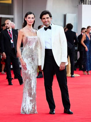 IPA88036735 - Venice, 83rd Venice International Film Festival 2026 - Night 1 - Opening Night Red Carpet - Pictured: Carlos Sainz Jr., Rebecca Donaldson  Copyright: xManuelexMangiarottix xPoolxPhotoxEventsx08x 88036735