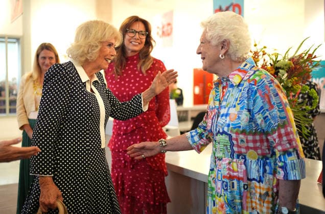 Royal visit to the Royal Academy of Dance Queen Camilla, Patron of the Royal Academy of Dance (RAD) (left) speaks to Dame Monica Mason during a visit to their global headquarters in south-west London, to see the broad range of programmes the academy offers as part of its charitable work, including programmes supporting older dancers, people affected by cancer, and young people participating in a street dance lesson. Picture date: Wednesday September 2, 2026. PA Photo., Credit:Yui Mok PA ROTA - B68 Avalon UK, London  Copyright: xYuixMokx xPAxROTAx-xB68x xAvalonx 1130178655