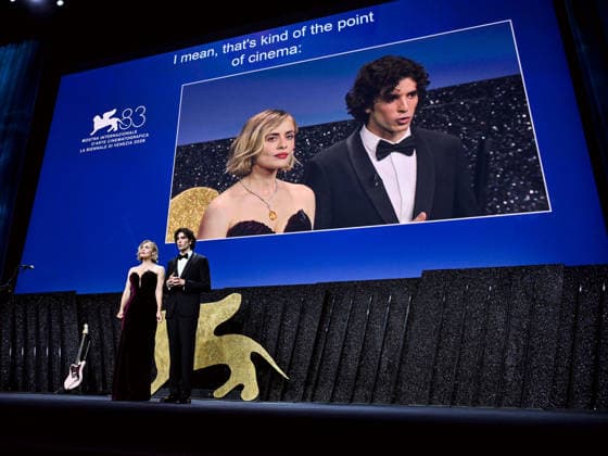 IPA88039013 - Venice, 83rd Venice International Film Festival 2026 - Night 1 - Opening ceremony in the Sala Grande for the Lifetime Achievement Lion - Pictured: Greta Scarano, Nicolas Maupas  Copyright: xSimonexComix xPoolxPhotoxEventsx08x 88039013