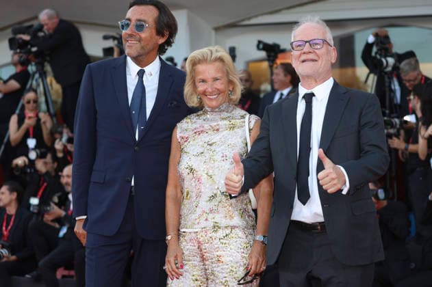 Grancois Breavoine, Iris Knobloch, and Thierry Fremaux at the opening ceremony featuring the premiere of the film *Ink* at the 2023 Venice Biennale, the 83rd Venice International Film Festival, at the Palazzo del Cinema in Venice, September 2, 2026 Foto:xD.xBedrosianx xFuturexImagex opening_6888