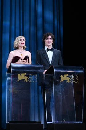 September 2, 2026, Venice, Rome, Italy: Festival hosts Nicolas Maupas and Greta Scarano during the opening ceremony for the Golden Lion for Lifetime Achievement, 83rd Venice Film Festival. Venice, September 2, 2026 Venice Italy  - ZUMAa289 20260902_zia_a289_295 Copyright: xMariaxLauraxAntonellix xAgfx