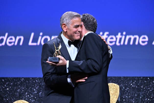 September 2, 2026, Venice, Rome, Italy: Pietrangelo Buttafuoco presents George Clooney with the Golden Lion for Lifetime Achievement during the opening ceremony, 83rd Venice Film Festival. Venice, September 2, 2026 Venice Italy  - ZUMAa289 20260902_zia_a289_297 Copyright: xMariaxLauraxAntonellix xAgfx