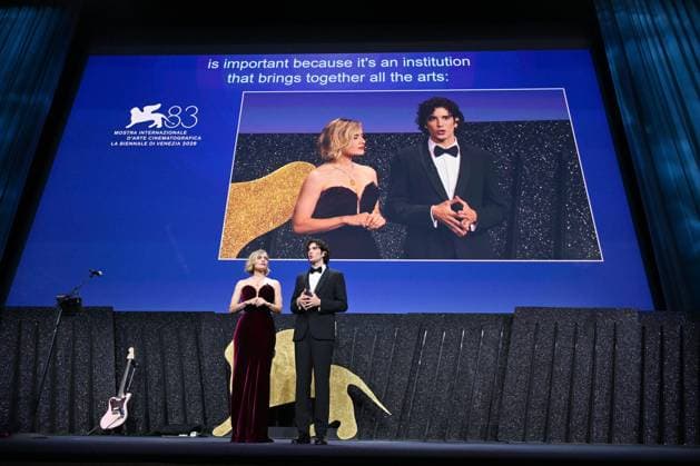 September 2, 2026, Venice, Rome, Italy: Festival hosts Nicolas Maupas and Greta Scarano during the opening ceremony for the Golden Lion for Lifetime Achievement, 83rd Venice Film Festival. Venice, September 2, 2026 Venice Italy  - ZUMAa289 20260902_zia_a289_306 Copyright: xMariaxLauraxAntonellix xAgfx