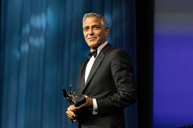 Ink screening and opening of Venice Film Festival 2026 VENICE, ITALY - SEPTEMBER 02: George Clooney receives the Golden Lion For Lifetime Achievement Award on stage at the Opening Ceremony during the 83rd Venice International Film Festival at Sala Grande on September 02, 2026 in Venice, Italy. CAP KA Kristina Afanasyeva Venice ITALY Copyright: xKristinaxAfanasyeva CapitalxPicturesx