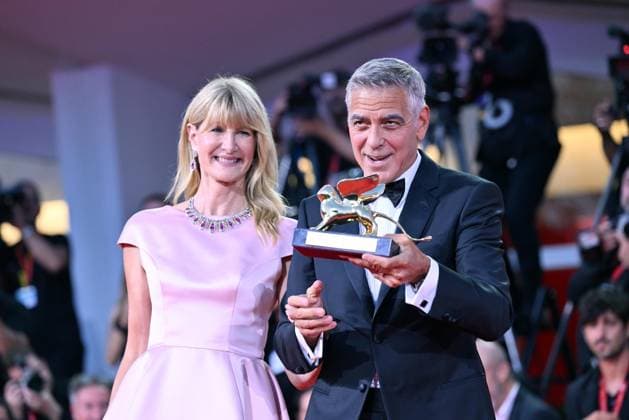 September 2, 2026, Venice, Rome, Italy: Laura Dern and George Clooney during the red carpet for the Golden Lion for Lifetime Achievement and opening ceremony, 83rd Venice Film Festival. Venice, September 2, 2026 Venice Italy  - ZUMAa289 20260902_zia_a289_335 Copyright: xMariaxLauraxAntonellix xAgfx