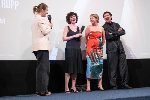 GENTLE MONSTER Premiere: On-Stage Presentation with Q&A Featuring Marie Kreutzer, Jella Haase, Laurence Rupp, and Host Katrin Rönicke. GENTLE MONSTER Premiere at the Delphi Filmpalast Cinema in Berlin Copyright: xEventpressx