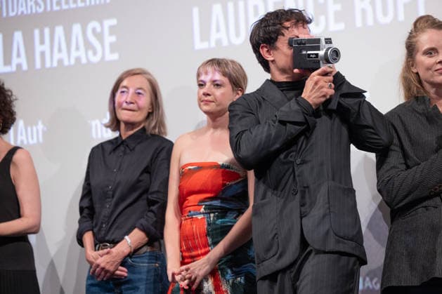 GENTLE MONSTER Premiere: On-Stage Presentation with Q&A Featuring Marie Kreutzer, Jella Haase, Laurence Rupp, and Host Katrin Rönicke. GENTLE MONSTER Premiere at the Delphi Filmpalast Cinema in Berlin Copyright: xEventpressx