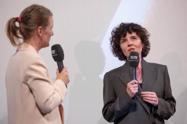 Premiere of GENTLE MONSTER: On-Stage Presentation with Q&A featuring Marie Kreutzer, Jella Haase, Laurence Rupp, and host Katrin Rönicke. Premiere of GENTLE MONSTER at the Delphi Filmpalast cinema in Berlin Copyright: xEventpressx