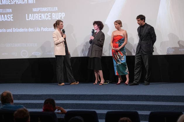 GENTLE MONSTER Premiere: On-Stage Presentation with Q&A Featuring Marie Kreutzer, Jella Haase, Laurence Rupp, and Host Katrin Rönicke. GENTLE MONSTER Premiere at the Delphi Filmpalast Cinema in Berlin Copyright: xEventpressx