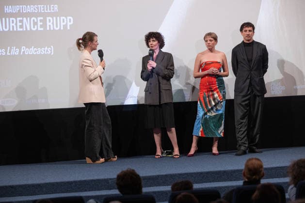 GENTLE MONSTER Premiere: On-Stage Presentation with Q&A Featuring Marie Kreutzer, Jella Haase, Laurence Rupp, and Host Katrin Rönicke. GENTLE MONSTER Premiere at the Delphi Filmpalast Cinema in Berlin Copyright: xEventpressx