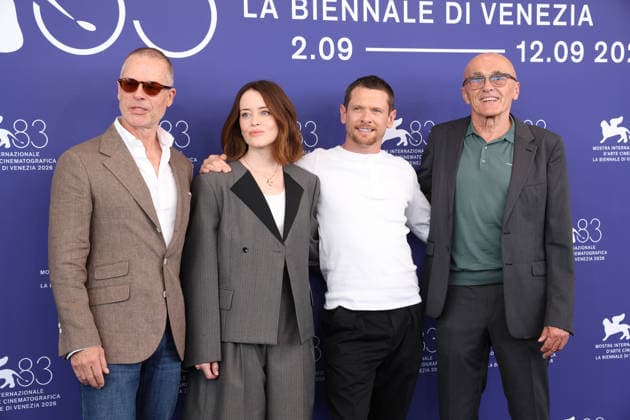 September 2, 2026, Venice, Italy: Guy Pearce, Claire Foy, Jack O Connell and Danny Boyle pose at the Ink photocall during the 83rd Venice International Film Festival at Palazzo del Casino on the Lido in Venice, Italy, on 02 September 2026. Photo: Venice Italy - ZUMAm179 20260902_zep_m179_056 Copyright: xAlecxMichaelx
