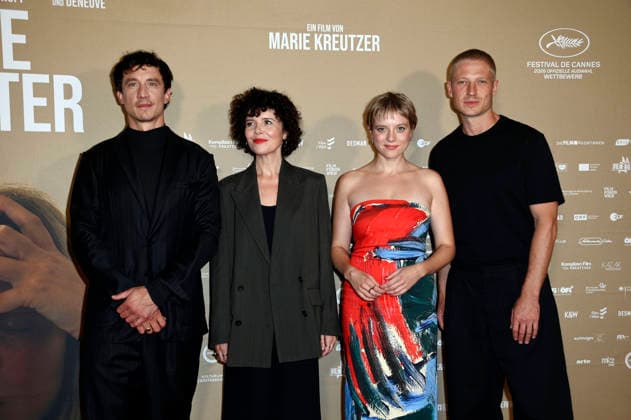 Laurence Rupp, Marie Kreutzer, Jella Haase, and Anton Rubtsov at the premiere of *Gentle Monster* at the Delphi Filmpalast in Berlin, September 2, 2026 Foto:xN.xKubelkax xFuturexImagex monster_6912