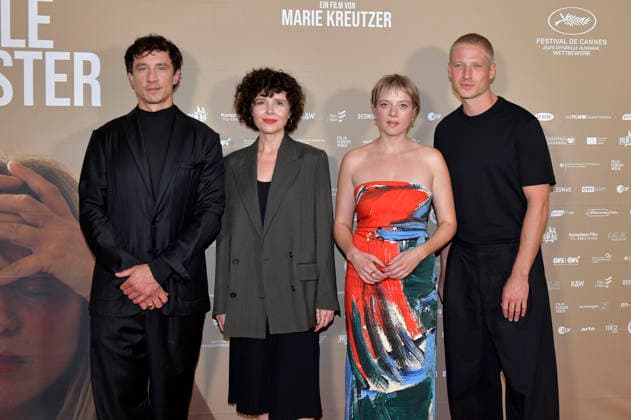 Laurence Rupp, Marie Kreutzer, Jella Haase, and Anton Rubtsov at the premiere of *Gentle Monster* at the Delphi Filmpalast in Berlin, September 2, 2026 Foto:xM.xBehrensx xFuturexImagex monster_6940