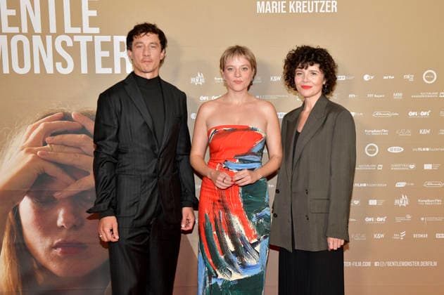 Laurence Rupp, Jella Haase, and Marie Kreutzer at the premiere of *Gentle Monster* at the Delphi Filmpalast in Berlin, September 2, 2026 Foto:xM.xBehrensx xFuturexImagex monster_6942