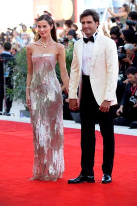 Rebecca Donaldson and Carlos Sainz attend the Ink Screening and 2026 Opening Red Carpet during the 83rd Venice International Film Festival at Sala Grande on September 2, 2026 in Venice, Italy.  VFF20260902811 RoccoxSpaziani