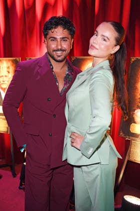 Amir Hosseiny with his girlfriend Fabienne Neumann at the 2026 PROMI BIG BROTHER REVEAL EVENT at the Capitol Theater in Düsseldorf on September 2, 2026