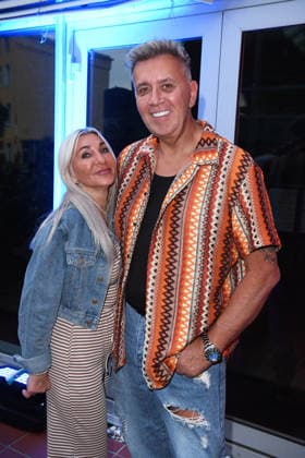 Frank Fussbroich with his wife, Elke Fussbroich, at the PROMI BIG BROTHER REVEAL EVENT 2026 at the Capitol Theater in Düsseldorf on September 2, 2026
