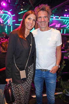 Patrick Hufen with his wife, Sabine Hufen, at the 2026 PROMI BIG BROTHER REVEAL EVENT at the Capitol Theater in Düsseldorf on September 2, 2026