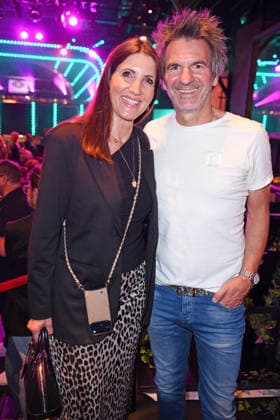 Patrick Hufen with his wife, Sabine Hufen, at the 2026 PROMI BIG BROTHER REVEAL EVENT at the Capitol Theater in Düsseldorf on September 2, 2026