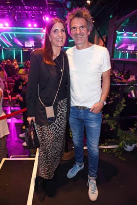 Patrick Hufen with his wife, Sabine Hufen, at the 2026 PROMI BIG BROTHER REVEAL EVENT at the Capitol Theater in Düsseldorf on September 2, 2026