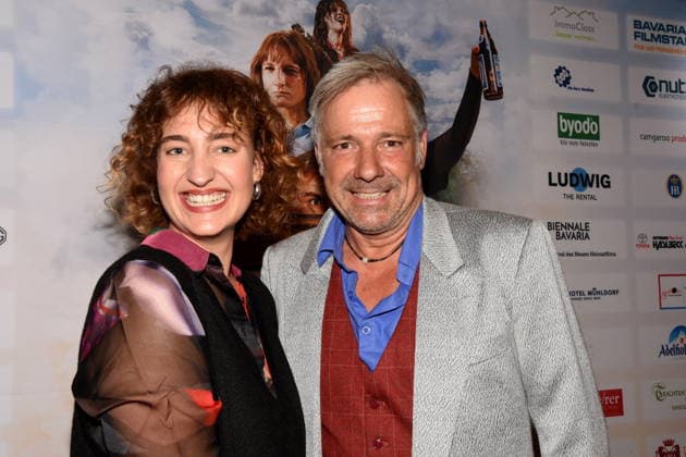 Corinna Blädel, actress and producer, with Christian Swoboda, actor; premiere guest in Munich on September 2, 2026, at the Rio Palast; film premiere of *Bonnie*, A MUNICH ACTION COMEDY; photo: Munich