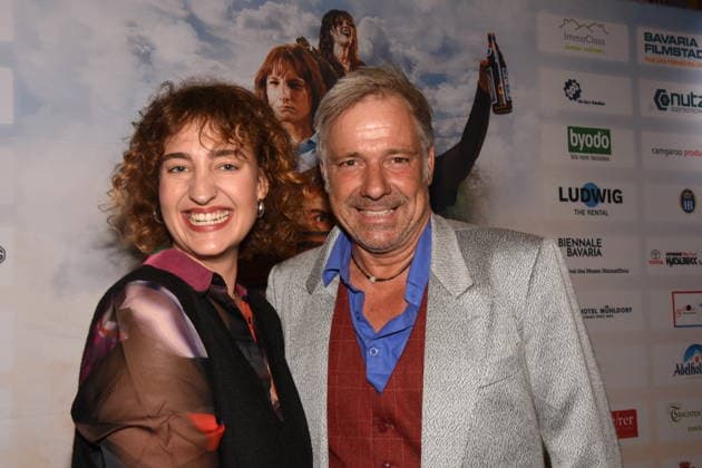 Corinna Blädel, actress and producer, with Christian Swoboda, actor; premiere guest in Munich on September 2, 2026, at the Rio Palast; film premiere of *Bonnie*, A MUNICH ACTION COMEDY; photo: Munich