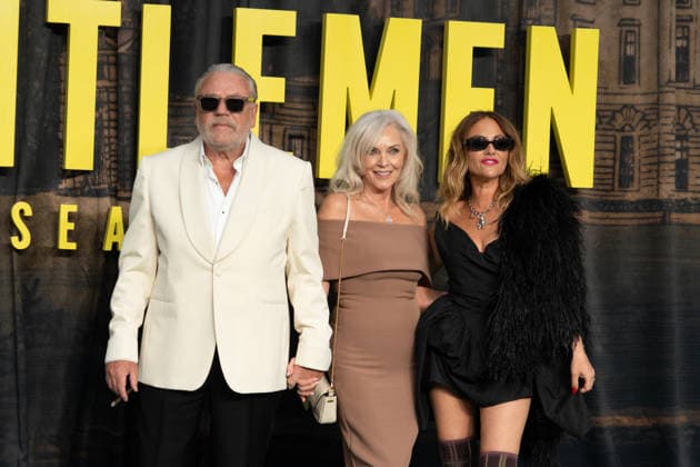 IPA88053379 - Ray, Elaine, and Jaime Winstone arrive at the premiere of The Gentlemen Season 2 in London  Copyright: xx xCristinaxMasseix 88053379