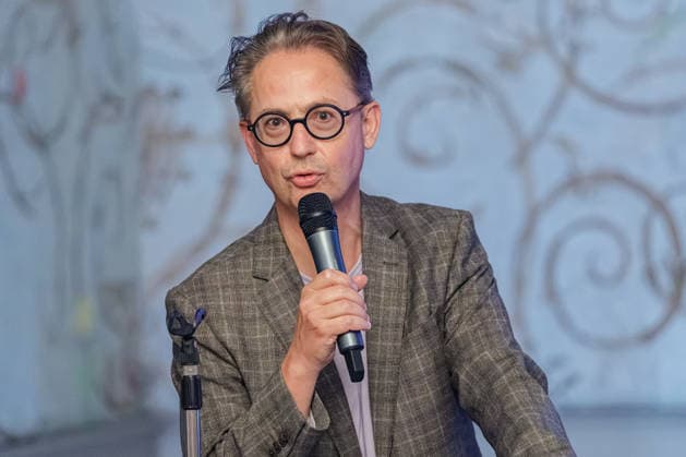 September 2, 2026, Düsseldorf: Prof. Dr. Stefan Schweizer, Scientific Director of Benrath Palace, on the sidelines of the opening reception for Eva Rubinstein’s exhibition Proof of Life at the Museum of Garden Art, Benrath Palace, Düsseldorf. Benrath Palace, Museum of Garden Art, North Rhine-Westphalia, Germany