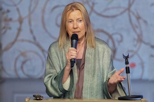 September 2, 2026, Düsseldorf: Renate Aller, a New York-based director and photographer, at the opening reception for the Eva Rubinstein retrospective Proof of Life at the Museum of Garden Art, Benrath Palace, Düsseldorf. Benrath Palace, Museum of Garden Art, North Rhine-Westphalia, Germany