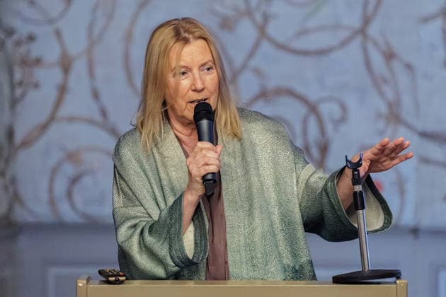 September 2, 2026, Düsseldorf: Renate Aller, a New York-based director and photographer, at the opening reception for the Eva Rubinstein retrospective Proof of Life at the Museum of Garden Art, Benrath Palace, Düsseldorf. Benrath Palace, Museum of Garden Art, North Rhine-Westphalia, Germany