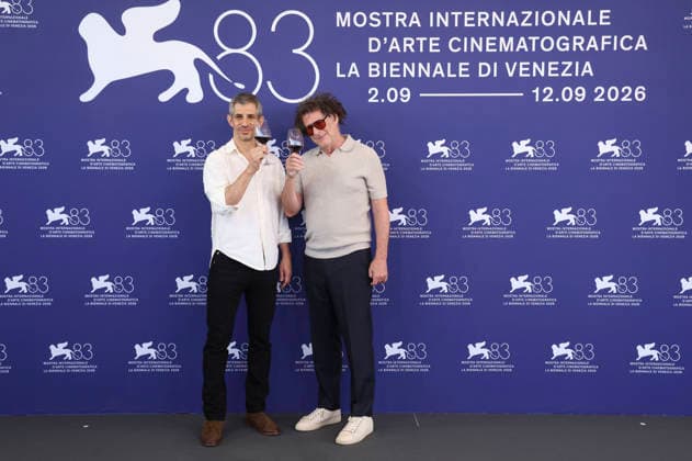 Gregory Kershaw and Michael Dweck at the photocall for the film *Burgundy* at the 2026 Venice Biennale, the 83rd Venice International Film Festival, at the Palazzo del Casino in Venice, September 3, 2026 Foto:xD.xBedrosianx xFuturexImagex burgundy_6903