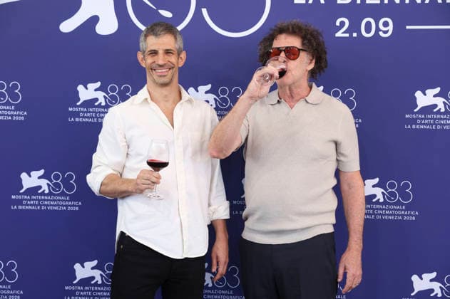 Gregory Kershaw and Michael Dweck at the photocall for the film *Burgundy* at the 2026 Venice Biennale, the 83rd Venice International Film Festival, at the Palazzo del Casino in Venice, September 3, 2026 Foto:xD.xBedrosianx xFuturexImagex burgundy_6904