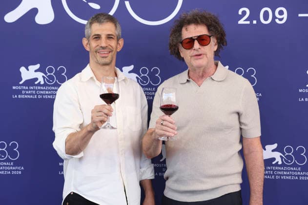 Gregory Kershaw and Michael Dweck at the photocall for the film *Burgundy* at the 2026 Venice Biennale, the 83rd Venice International Film Festival, at the Palazzo del Casino in Venice, September 3, 2026 Foto:xD.xBedrosianx xFuturexImagex burgundy_6906