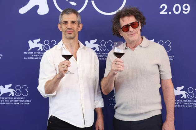 Gregory Kershaw and Michael Dweck at the photocall for the film *Burgundy* at the 2026 Venice Biennale, the 83rd Venice International Film Festival, at the Palazzo del Casino in Venice, September 3, 2026 Foto:xD.xBedrosianx xFuturexImagex burgundy_6907