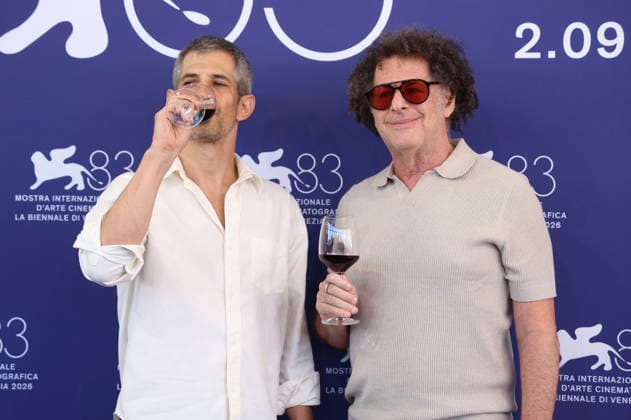 Gregory Kershaw and Michael Dweck at the photocall for the film *Burgundy* at the 2026 Venice Biennale, the 83rd Venice International Film Festival, at the Palazzo del Casino in Venice, September 3, 2026 Foto:xD.xBedrosianx xFuturexImagex burgundy_6908
