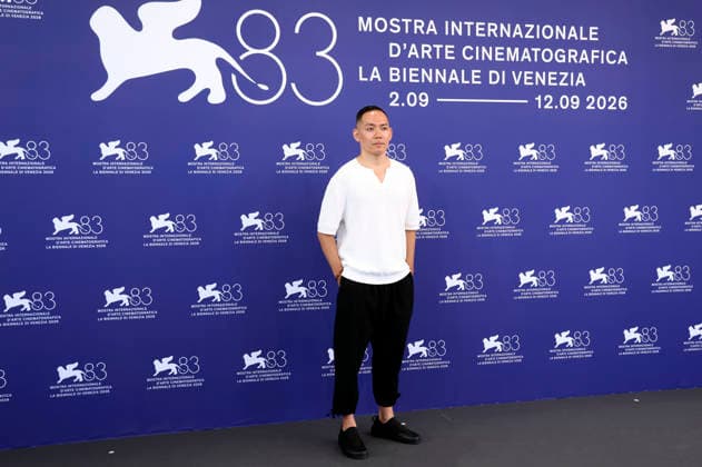 Erik Shirai at the photocall for the documentary *Sumo Spirit Weighs Nothing* at the 2026 Venice Biennale—the 83rd Venice International Film Festival—at the Palazzo del Casino in Venice, September 3, 2026 Foto:xD.xBedrosianx xFuturexImagex sumo_6904