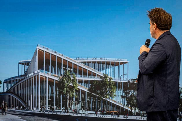 Danish architect and the Danish architectural BIG studio founder Bjarke Ingels presented the current status of the project s architectural design and samples of key materials for the Vltava Philharmonic building in Prague, at a press conference in Mnichovo Hradiste, Czech Republic, September 3rd, 2026. (CTKxPhoto RadekxPetrasek) CTKPhotoP2026090303694  CTKPhotoP2026090303694