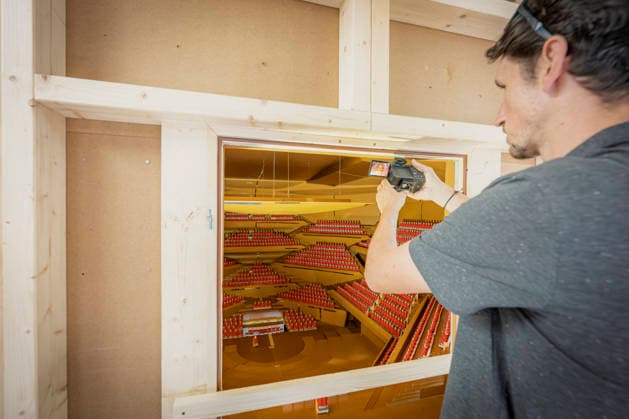 A 1:10 scale acoustic model of the main hall of the future Vltava Philharmonic, National Music Center, where acoustic testing is underway, in Mnichovo Hradiste, Czech Republic, on September 3, 2026. (CTKxPhoto RadekxPetrasek) CTKPhotoP2026090303670  CTKPhotoP2026090303670