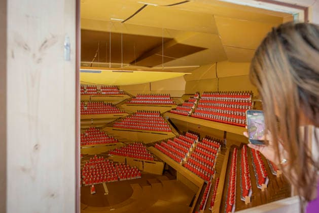 A 1:10 scale acoustic model of the main hall of the future Vltava Philharmonic, National Music Center, where acoustic testing is underway, in Mnichovo Hradiste, Czech Republic, on September 3, 2026. (CTKxPhoto RadekxPetrasek) CTKPhotoP2026090303696  CTKPhotoP2026090303696