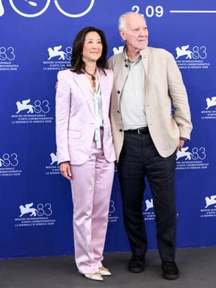 IPA88064112 - Venice, 83rd Venice International Film Festival 2026 - Day 2 - Photocall for *Il grande Bucking Fastard*: Pictured: Clara Wu Tsai and Director Werner Herzog  Copyright: xAlbertoxTerenghix xPoolxPhotoxEventsx08x 88064112