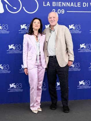 IPA88064115 - Venice, 83rd Venice International Film Festival 2026 - Day 2 - Photocall for *Il grande Bucking Fastard*: Pictured: Clara Wu Tsai and Director Werner Herzog  Copyright: xAlbertoxTerenghix xPoolxPhotoxEventsx08x 88064115