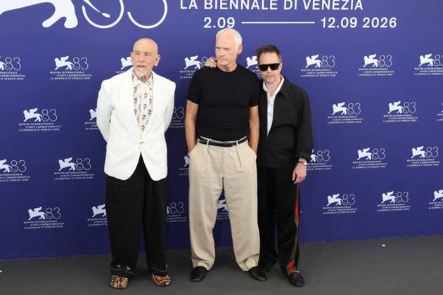 Venice 2026 Wild Horse Nine Photocall NB John Malkovich, Martin McDonagh, Sam Rockwell attending the Wild Horse Nine Photocall as part of the 83th Venice International Film Festival at the Lido in Venice, Italy on September 03, 2025. Photo by Nasser Berzane ABACAPRESS.COM Venice Italy  Copyright: xBerzanexNasser ABACAx