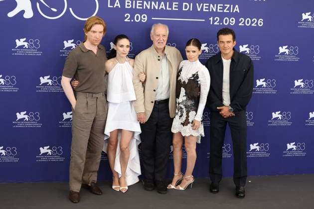 Venice 2026 Bucking Fastard Photocall NB Domhnall Gleeson, Rooney Mara, Werner Herzog, Kate Mara and Orlando Bloom attending the Bucking Fastard Photocall as part of the 83th Venice International Film Festival at the Lido in Venice, Italy on September 03, 2025. Photo by Nasser Berzane ABACAPRESS.COM Venice Italy  Copyright: xBerzanexNasser ABACAx