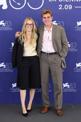 Venice 2026 Burgundy Photocall NB Céleste Kalis, Enzo Ferraroli attending the Burgundy Photocall as part of the 83th Venice International Film Festival at the Lido in Venice, Italy on September 03, 2025. Photo by Nasser Berzane ABACAPRESS.COM Venice Italy  Copyright: xBerzanexNasser ABACAx