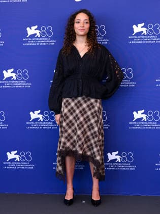 IPA88068064 - Venice, 83rd Venice International Film Festival 2026 - Day 2 - Nessun Dolore Photocall - Pictured: Beidja Yahiaoui  Copyright: xAlbertoxTerenghix xPoolxPhotoxEventsx08x 88068064